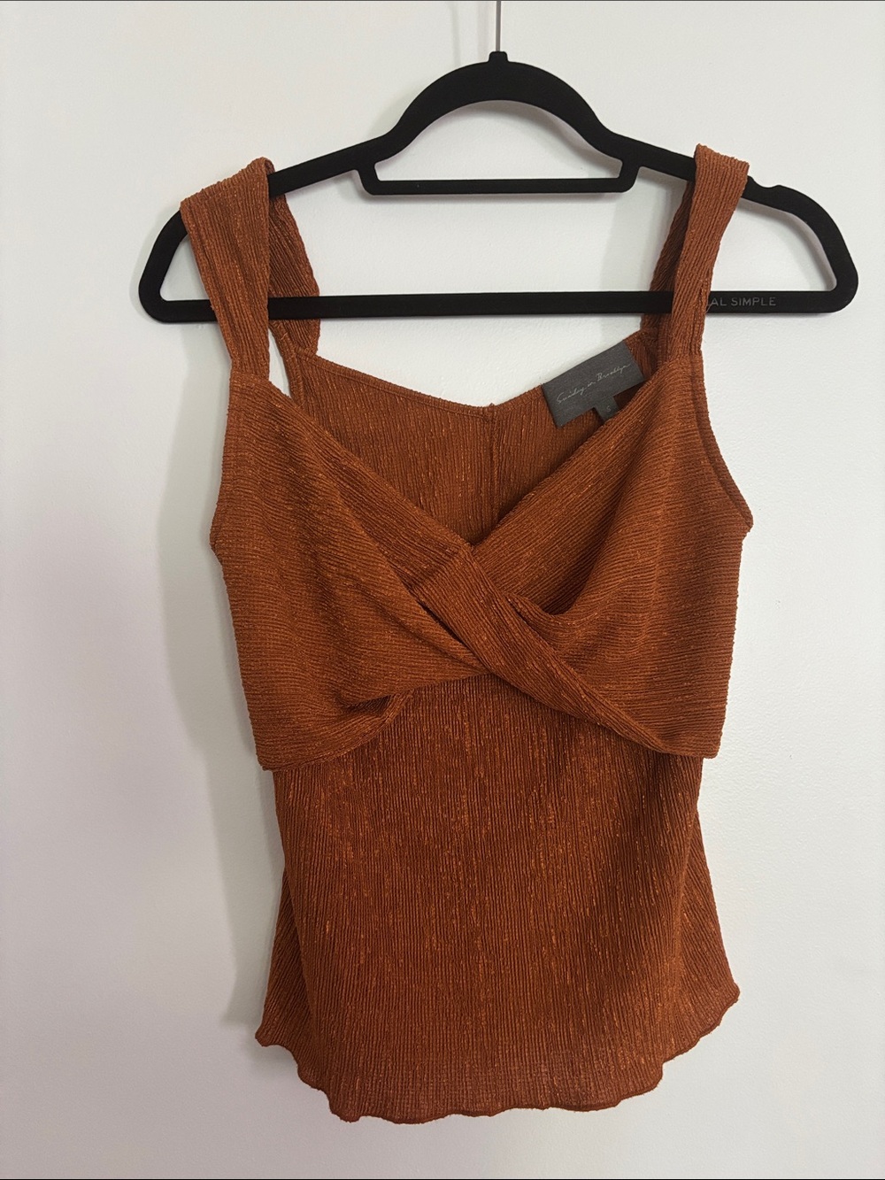 Anthropologie Rust Twist-Front Tank